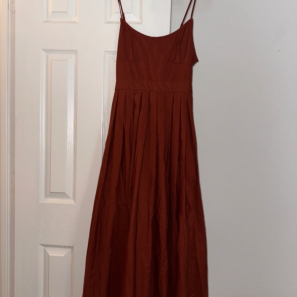 Target Future Collective Rust Pleated Dress